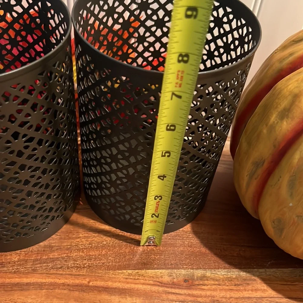 World Market Metal Candle Lattice Lanterns 4 Piece Set